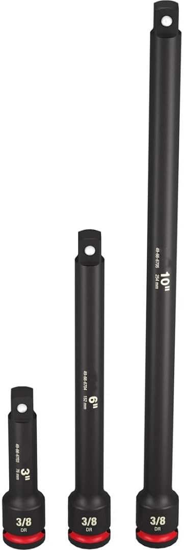 For Milwaukee Tool 49-66-6714 3 Pc. Shockwave Impact Duty 3/8 In. Drive Extension