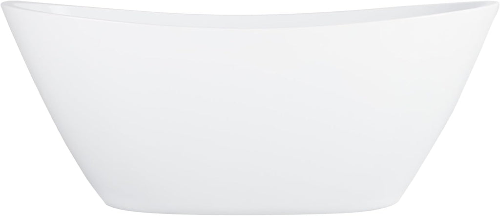 Signature Hardware 948090-60-I Treece 60' Acrylic Freestanding Tub with Integrated Drain and Overflow and Foam Insulation - White