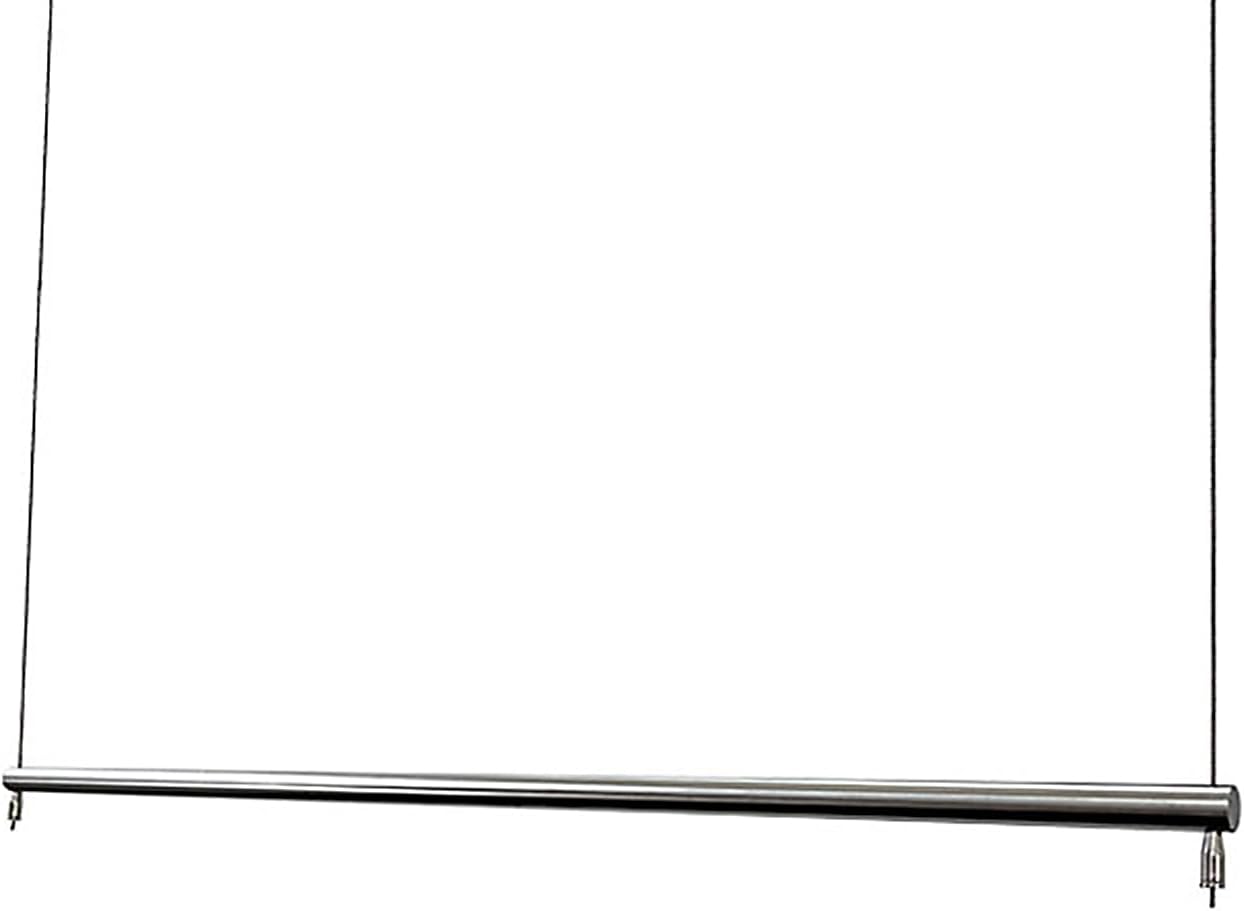 Wall Mounted Clothes Rail Adjustable 0-200cm Coat Rack,Bearing Weight 75kg Space-Saving Clothes Rail,Industrial Pipe Clothes Bar Rack,Hanging Garment Rack f(1pcs-100cm