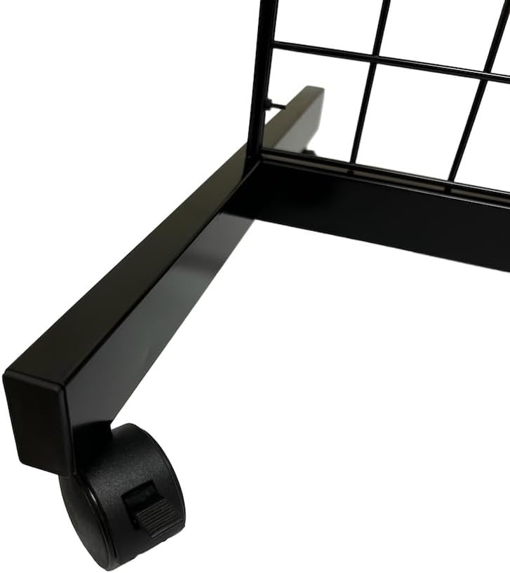 Only Hangers Black 2' x 6' Heavy Duty Rolling Gridwall Display Panel - Set of 1 and Set of 2 (SET OF 2)