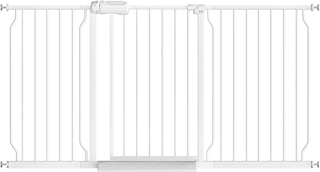 Fairy Baby Extra Wide Baby Gate for Dogs Pressure Monuted Safety Gate for Living Room, Fits 62 Inch to 67 Inch with No Drill Auto Close Dog Gate for Doorways, White