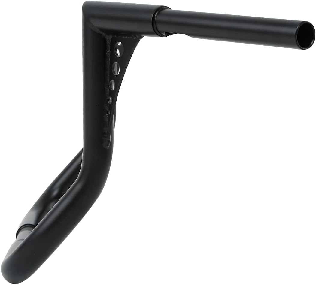 TCT-MOTORPARTS Black 12' Rise Ape Hangers Bars 1-1/4' Handlebars Fit for Harley Touring Electra Street Glide, Ultra Limited and Tri Glide models, Dressers, Baggers