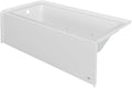 Jacuzzi SIGNATURE Acrylic Skirted Bathtub, Jet Massage Tub, Slip Resistant, Left Drain Placement, 60' (L) x 36' (W), Rectangle Flat Front, White