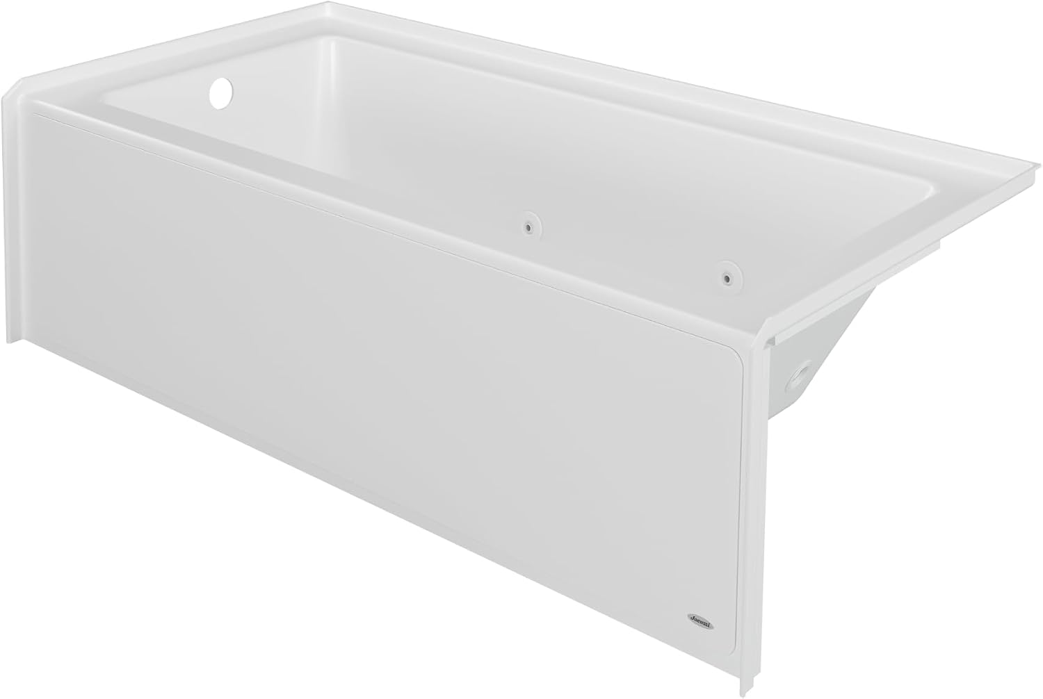 Jacuzzi SIGNATURE Acrylic Skirted Bathtub, Jet Massage Tub, Slip Resistant, Left Drain Placement, 60' (L) x 36' (W), Rectangle Flat Front, White