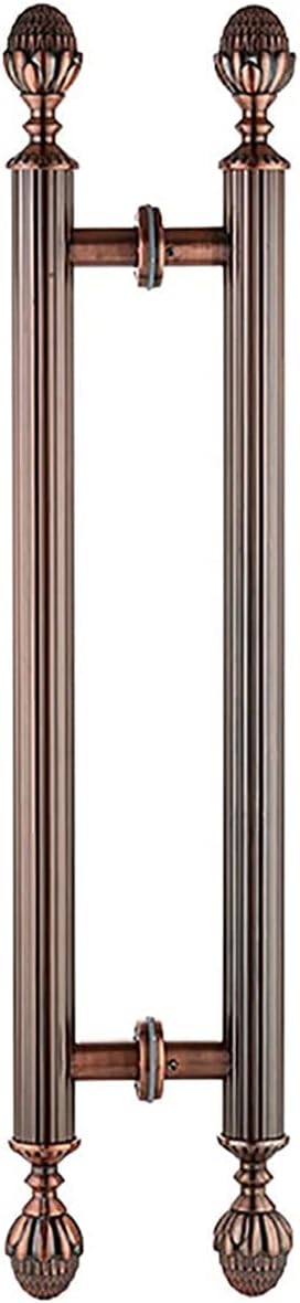 European Retro Stainless Steel Door Handle with Red Copper Finish Rust Proof for Home Gate/Office/Shop/Wooden Door/Metal Door/Barn Door 800 * 500mm