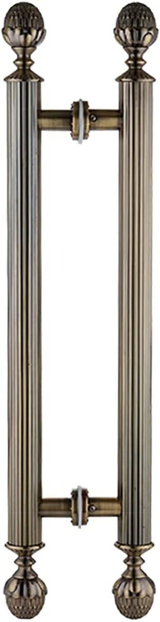 Stainless Steel Door Handle Bronze European Retro Door Pull Handles for Two Sides Glass for Home Gate/Office/Shop/Wooden Door/Metal Door/Barn Door，Rust Proof/1000 * 700Mm