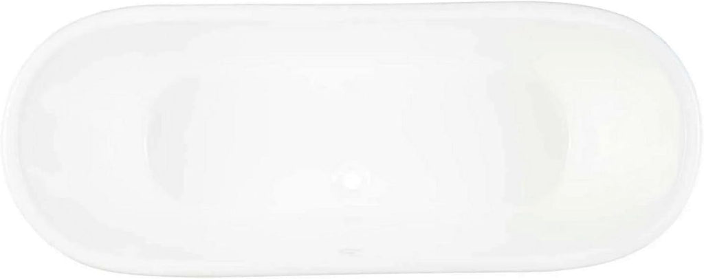 Signature Hardware 953426 Kateryn 67' Cast Iron Soaking Freestanding Tub in White with Included Overflow Drain - White/White