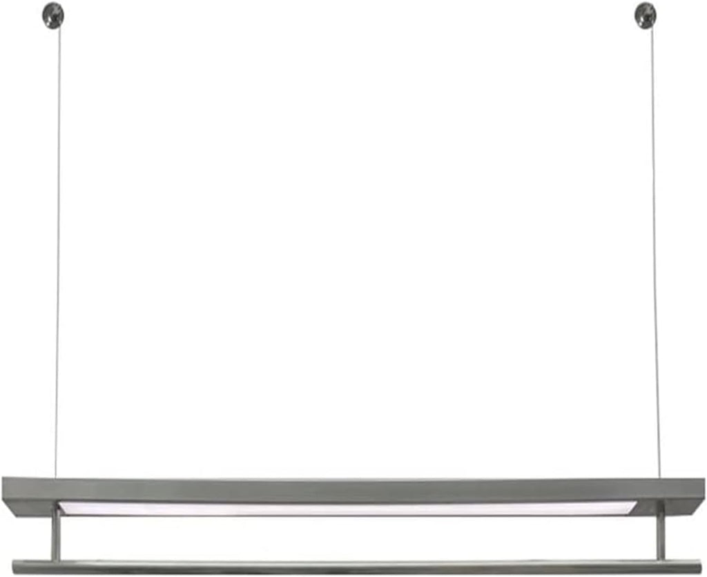 Clothes Rail Garment Rack Clothing Shop Clothes Display Rack, Adjustable Height Garment Rack Wire Hanging Racks with LED Lights Wall Mounted Hanging Clothes(Silver-1x2m