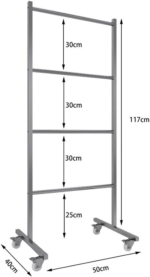 LXHELIVERY Clothing Garment Rack, Rolling Clothes Organizer with Wheels and Bottom Shelves, for Hanging Clothes, Metal Clothes Organizer Dorm Bedroom Home Balcony