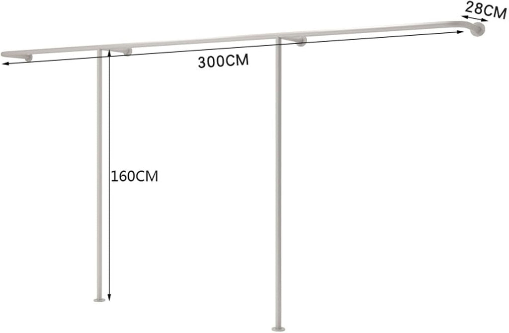 Industrial Pipe Clothing Rack with T Shaped Retail Display Stand Heavy Duty Wall Mounted Garment Rack for Creative Clothing Store Silver Closet Storage Organizer and Towel Hanging Solution