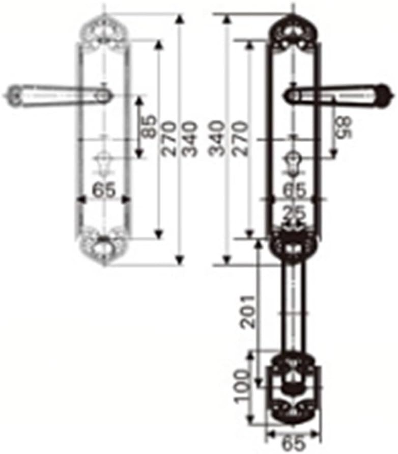 Opening Entry Brass Latch Solid Wooden Gate Lock