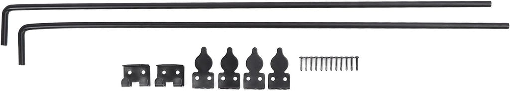 WALFRONT Heavy Duty Gate Drop Rod 36Inch Door Cane Bolt Wood Metal Fence Stopper Wrought Iron Gate Latches Black Finish for Doors Gates Fences Wood Metal Gates