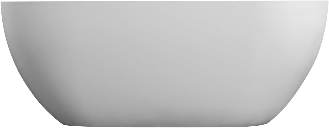 59 inch small size stone resin solid oval shape freestanding bathtub for the bathroom