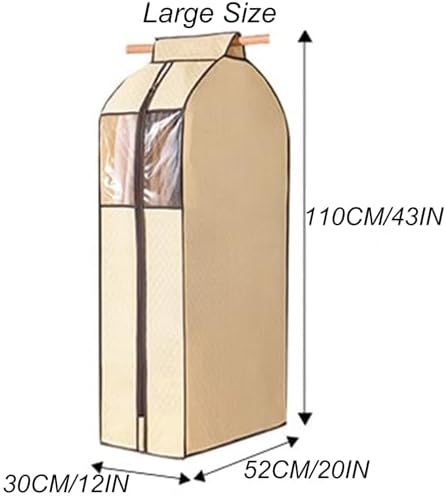 Clear PVC Garment Bags - Clothes Rack Covers for Hanging Shirts & Dresses - Dustproof, Waterproof Protection, 52x52x90cm (20x20x35in) - Ideal Storage Solution for Closet Organization