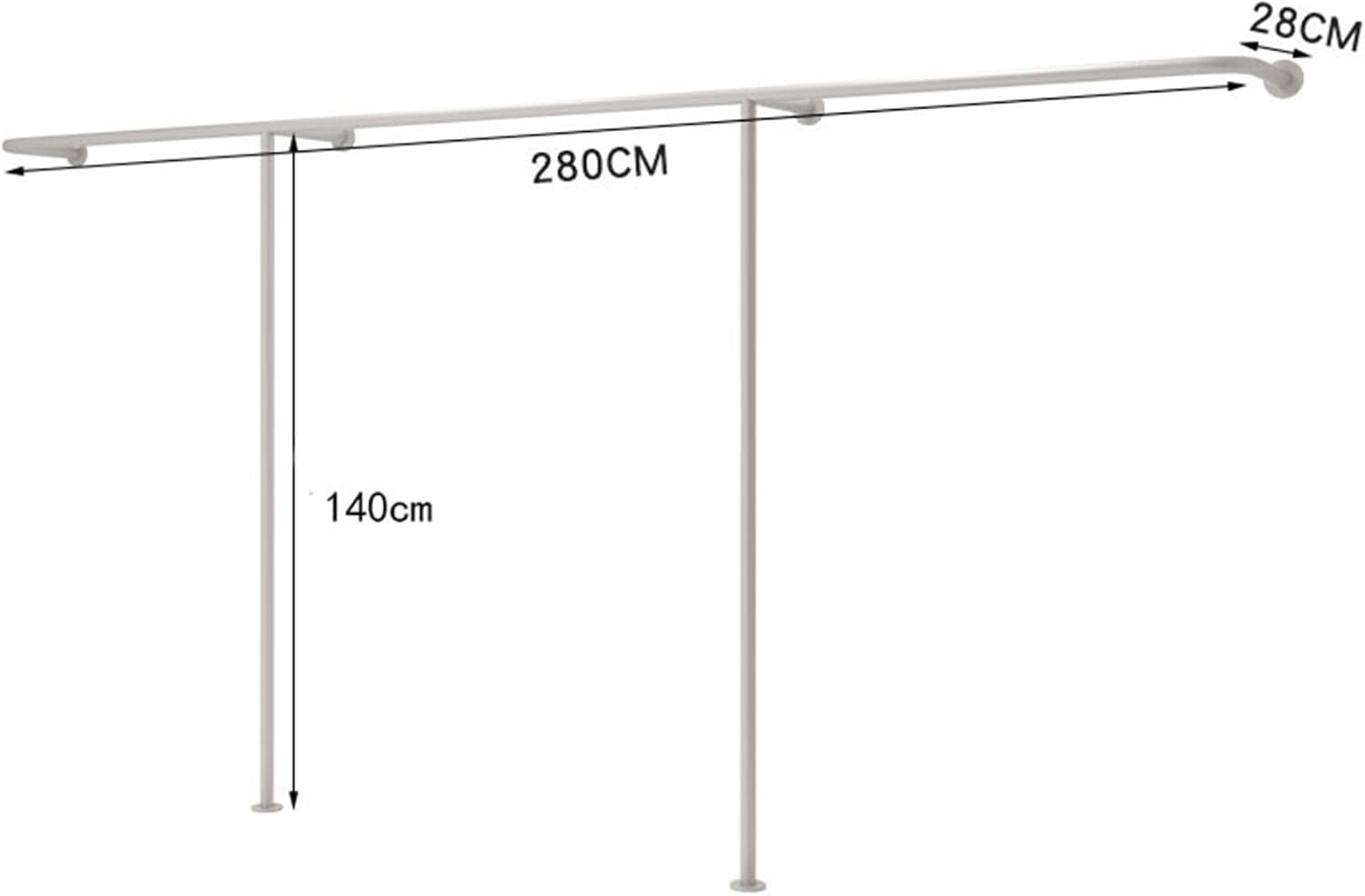 Industrial Pipe Clothing Rack Wall Mounted Garment Display Stand Heavy Duty T Shaped Retail Organizer for Creative Clothing Store Silver Finish Closet Storage and Towel Hanging Solution