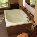 4878C St. Lucia 78' x 48' Corner Soaking Bathtub Drain Location: Right, Finish: Biscuit, Trim Finish: Polished Chrome