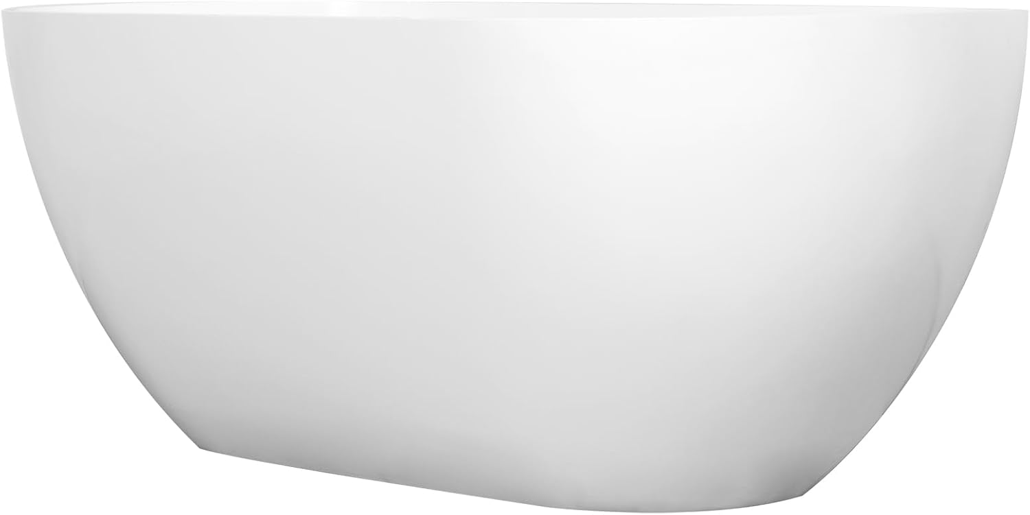 59 inch small size stone resin solid oval shape freestanding bathtub for the bathroom