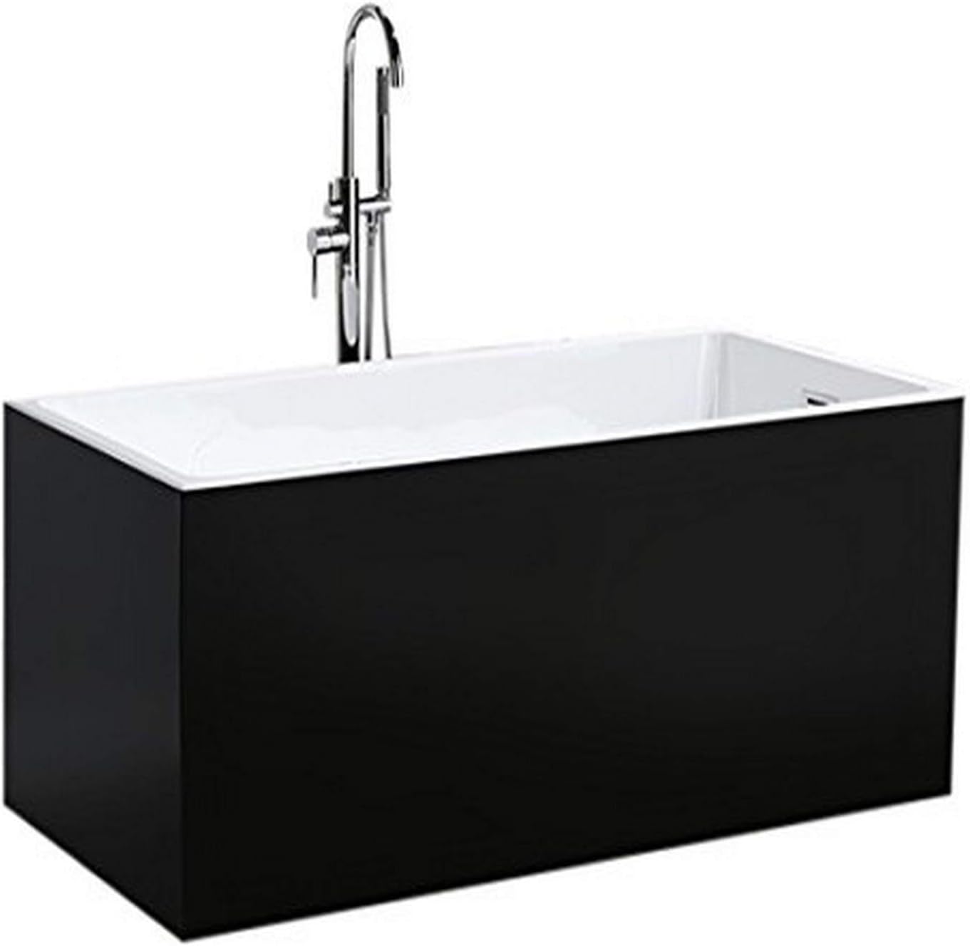 BA6813BL Brindisi 59 inch Freestanding Bathtub in Glossy Black