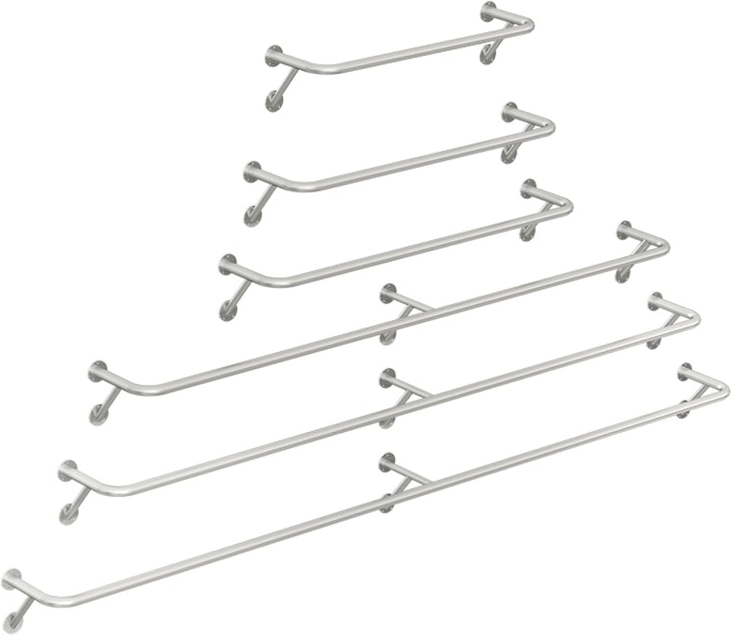 Clothing Rack Wall Mounted Garment Rack, Heavy Duty Stainless Steel Creative Clothes Rail Hanging Rod, Boutique Clothes Store Display Shelf, 8 Size,80cm