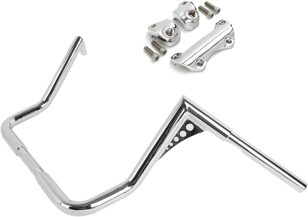 TCT-MOTORPARTS 14' Rise Ape Hangers Bars 1-1/4' Handlebars Fit for Harley Touring Electra Street Glide, Ultra Limited and Tri Glide models, Dressers, Baggers