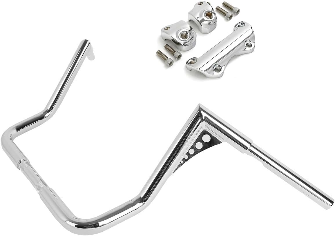 TCT-MOTORPARTS 14' Rise Ape Hangers Bars 1-1/4' Handlebars Fit for Harley Touring Electra Street Glide, Ultra Limited and Tri Glide models, Dressers, Baggers