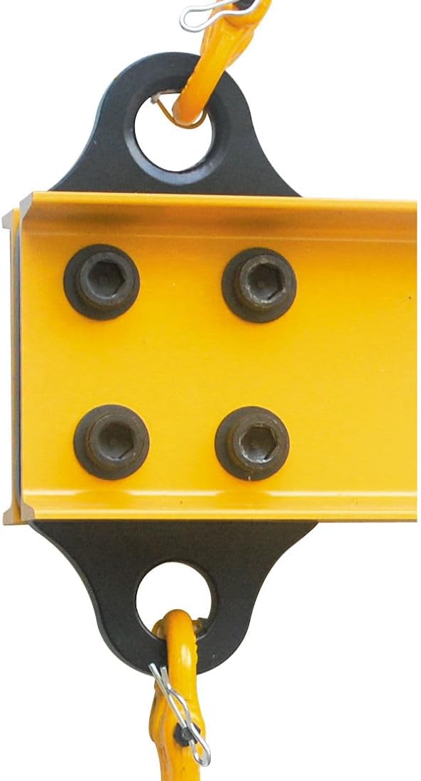 4400 LBS 2 Ton Aluminum 2' Lifting Spreader Beam Lifting Bar with Swivel Self Locking Hooks and 2 FT Round Sling Bridle Heavy Duty Light Weight