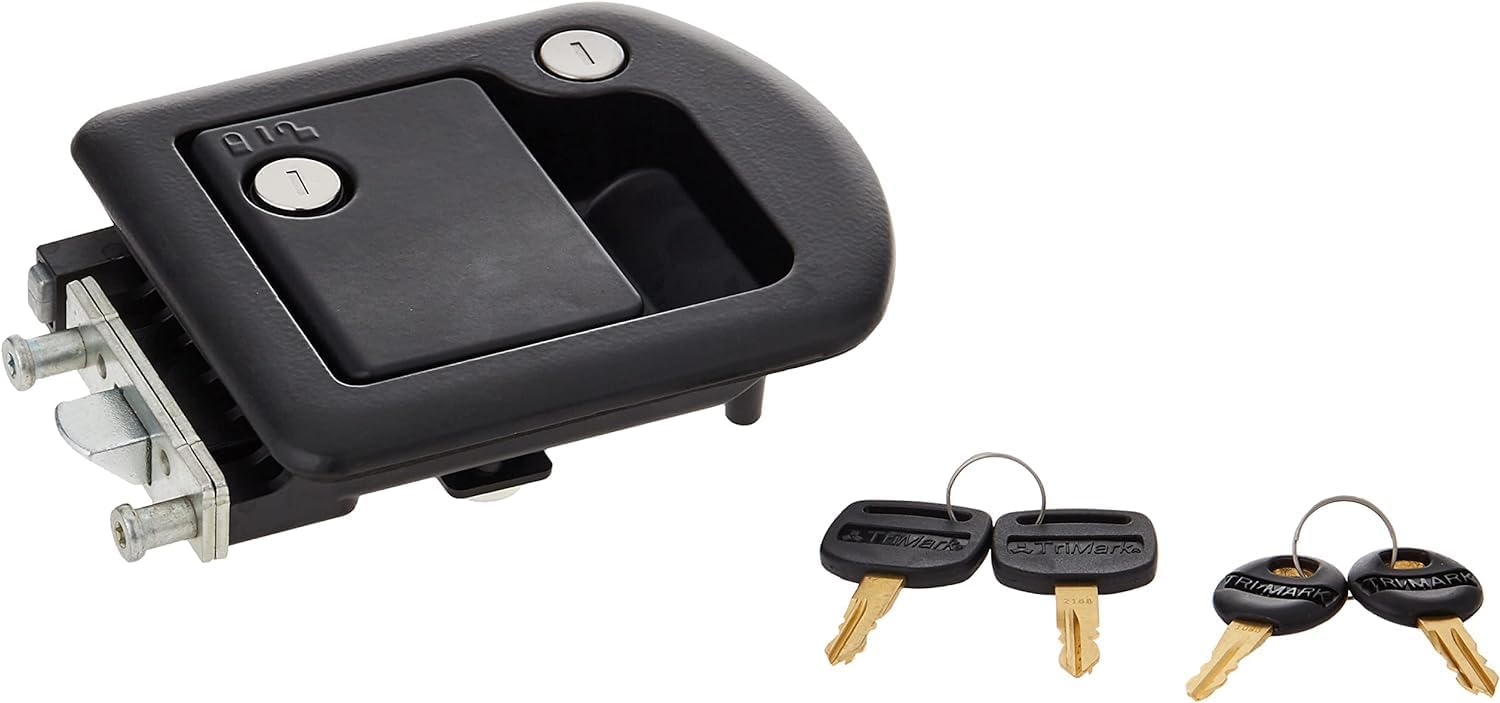 RV Designer T507 TriMark Motorhome Entrance Door Lock with Deadbolt - Fit for 1.38-1.58' RV Motorhome Doors - Right/Left-Hand Use - FMVSS 206 Compliant