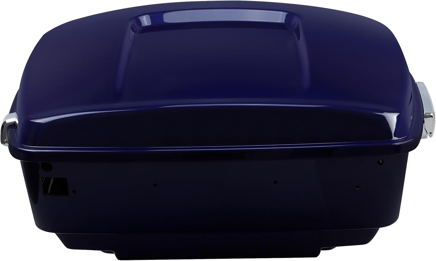TCMT 13.7' King Motorcycle Trunk Box W/Latch Key Fit For Harley 2014-2025 Touring CVO Road King Road Glide Street Glide Electra Glide Ultra Limited Zephyr Blue/Black Sunglo