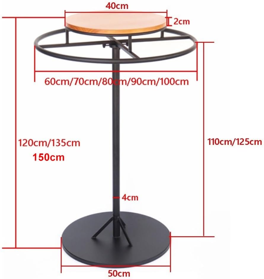 360° Rotating Clothing Rack, Floor Standing Garment Display Stand for Retail & Laundry, Heavy-Duty Commercial Use (Black, 80x120cm) - Versatile Storage Solution