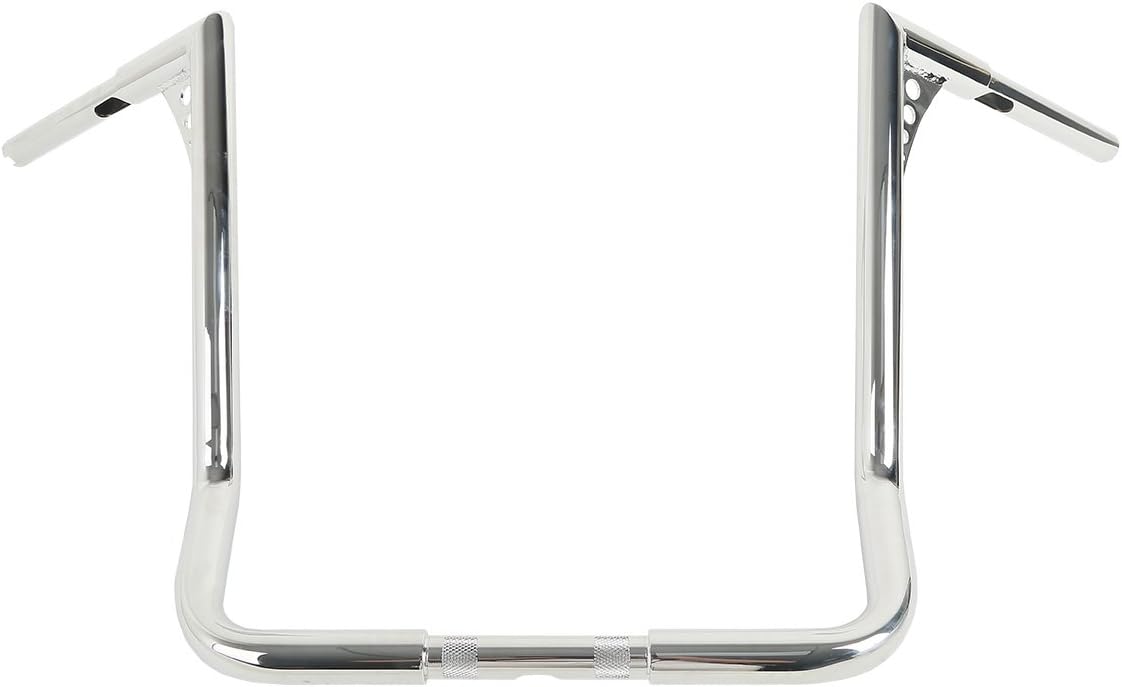 TCT-MOTORPARTS Chrome 18' Rise Ape Hangers Bars 1-1/4' Handlebars Fit for Harley Touring Electra Street Glide, Ultra Limited and Tri Glide models, Dressers, Baggers