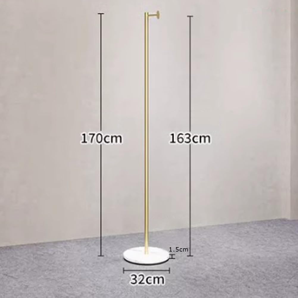 Retail Clothing Rack, Heavy Duty Garment Rack Display Stand, Metal Clothing Store Hanging Floor Standing Hanger Storage Shelve, Single Clothing Display Rack ( Color : Silver , Size : 32x170cm )