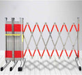 Industrial Expandable Metal Barricade, Telescopic Security Gate Mobile Safety Barrier Gate Retractable Traffic Fence Mobile Scissor Gate For Road Closures, Construction Guardrail,Silver,1.2x1.5m