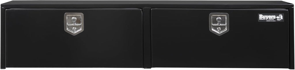 Buyers Products 1702940 Black Steel Topsider Truck Box With T-Handle Latch, 16 x 13 x 72 Inch, Truck Tool Box For Storage And Organization, Lockable Tool Chest For Work Trucks