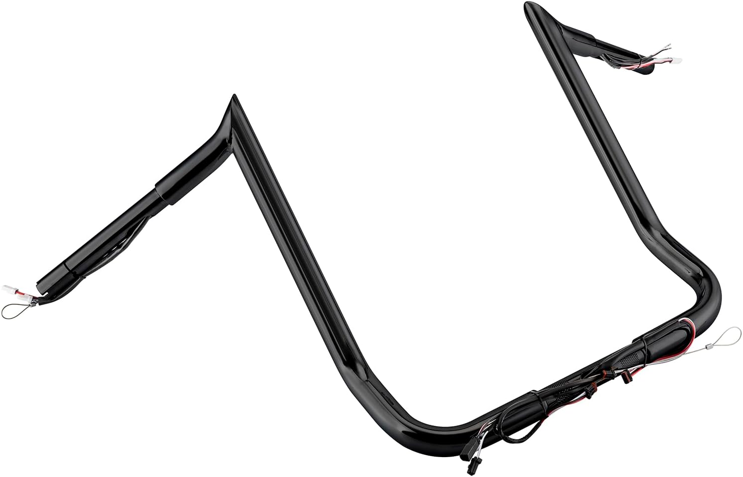 Mofun 14' Pre-wired Handlebars Ape Hangers 1 1/4' Compatible with Harley Bagger Touring Street Electra Glide Tri Glide Ultra Limited 2014-2023 Gloss Black