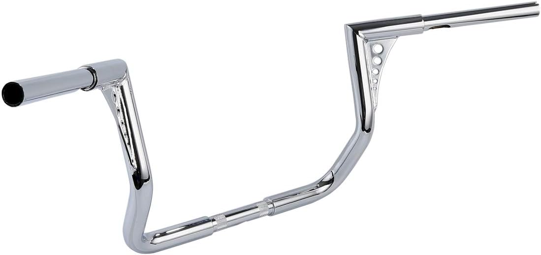 TCT-MOTORPARTS 12' Rise Ape Hangers Bars 1-1/4' Handlebars Fit for Harley Touring Electra Street Glide, Ultra Limited and Tri Glide models, Dressers, Baggers