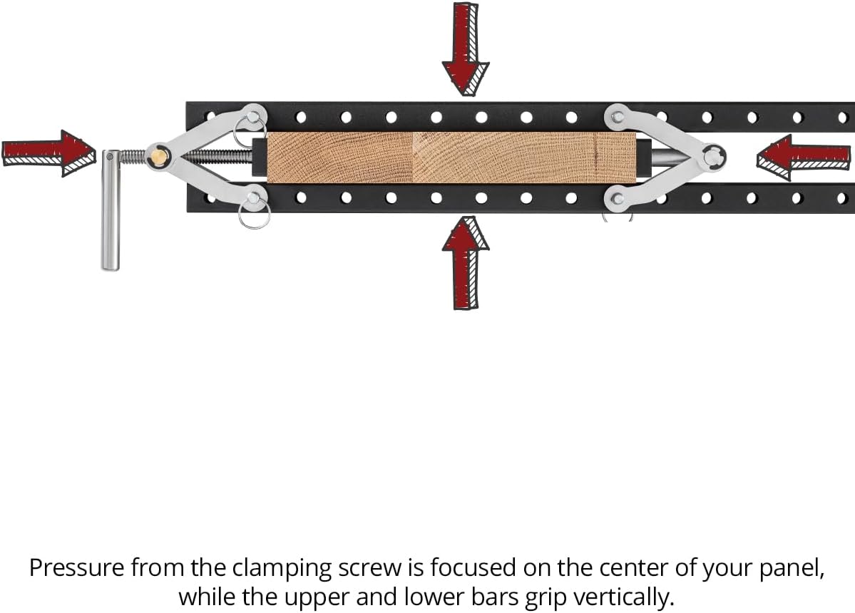 Woodpeckers Clampzilla 3.0, 38 Inch (4 Pack), 4-Way Panel Clamps for Glue-Ups on Cabinet Door Panels, Table Tops & Wood Panels, USA Made