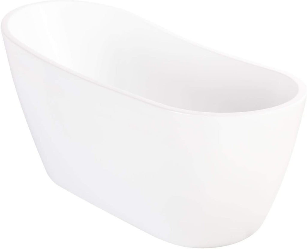 Signature Hardware 483535 Sheba 66' Acrylic Soaking Slipper Freestanding Tub with Integrated Drain and Overflow