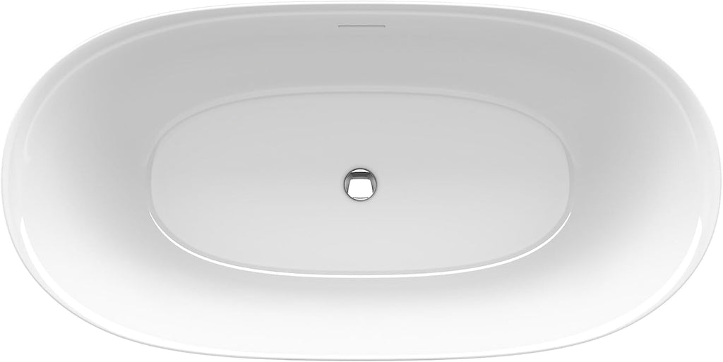 Unwind 59-in X 30-in Seamless Oval Freestanding Bath
