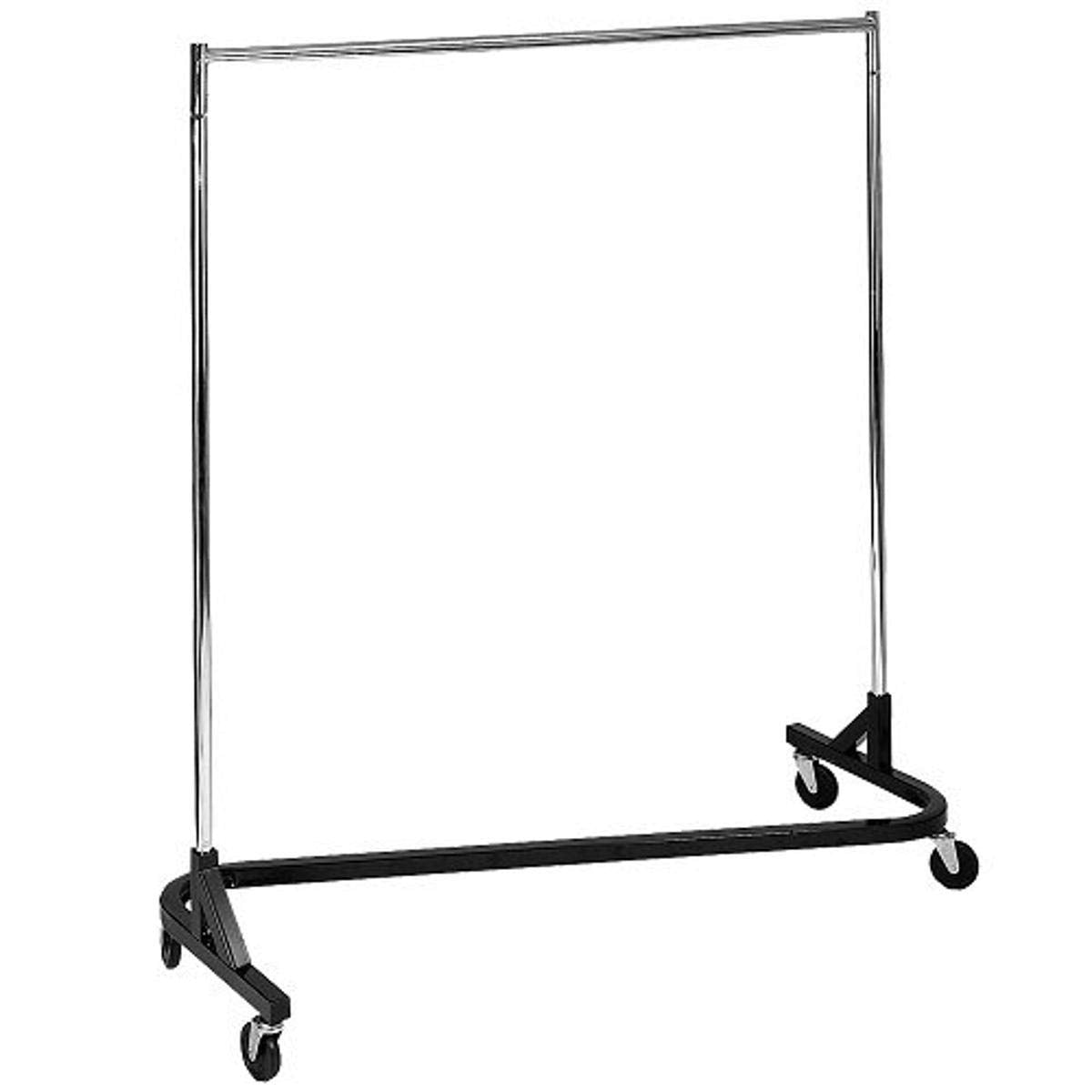 NAHANCO Z101 Metal Rolling Rack, 60' x 73' x 21', Chrome Finish