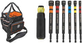 Klein Tools 40 Pocket Tool Bag, 6 Pc Ratcheting Impact Magnetic Nut Driver Set
