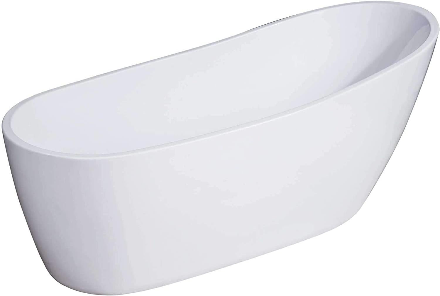Fine Fixtures Zen Freestanding Bathtub White 68' With Drain Included