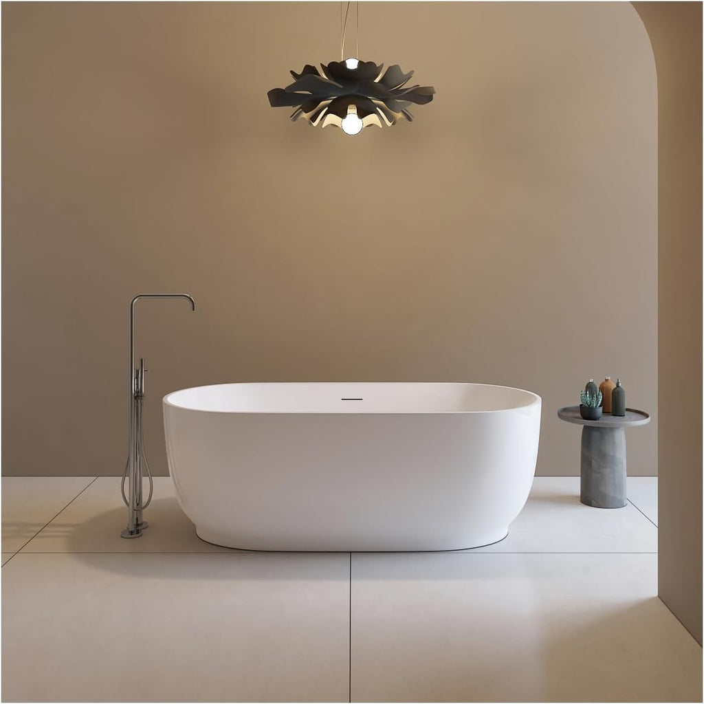 Maykoosh Beachy Beauty Freestanding Bathtub, 67' L x 31' D x 28' H - Pure Acrylic Construction, Integrated Overflow, Comfortable Backrests