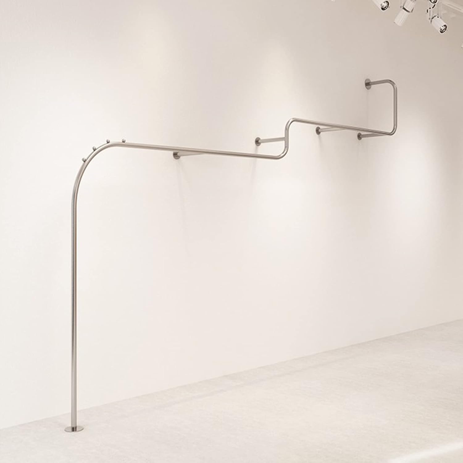 Wall Mounted Multi Purpose Industrial Pipe Clothing Rack,Industrial Pipe Clothing Rack,Metal Garment Rack for Clothes Retail Display Stand/250Cm/98.5In (400cm/157.5in