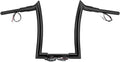 Mofun 14' Rise Pre-wired Handlebars Horn Style Ape Hangers 1.5' Fat 1' Clamp Compatible with Harley Softail 2011-2024 Sportster 2011-2022 Dyna 2012-2017 Touring Road King 2015-Later, Gloss Black