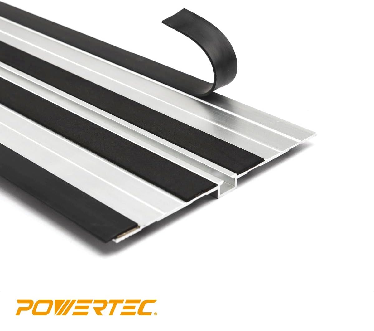 POWERTEC 110' Track Saw Guide Kit for DeWalt, Includes 2PK 55' Guide Rails, 1PK Guide Rail Connector, and 2PK 7' Track Saw Clamps (72059)