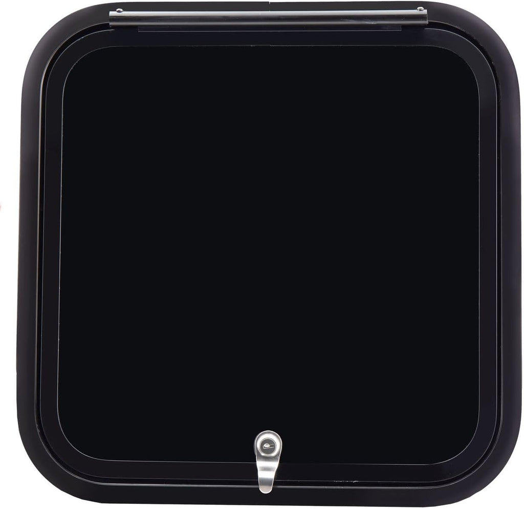 RecPro RV Baggage Door | Rounded Corners | Camper | Compartment Door | Black Fiberglass (24' W x 24' H) | Made in America