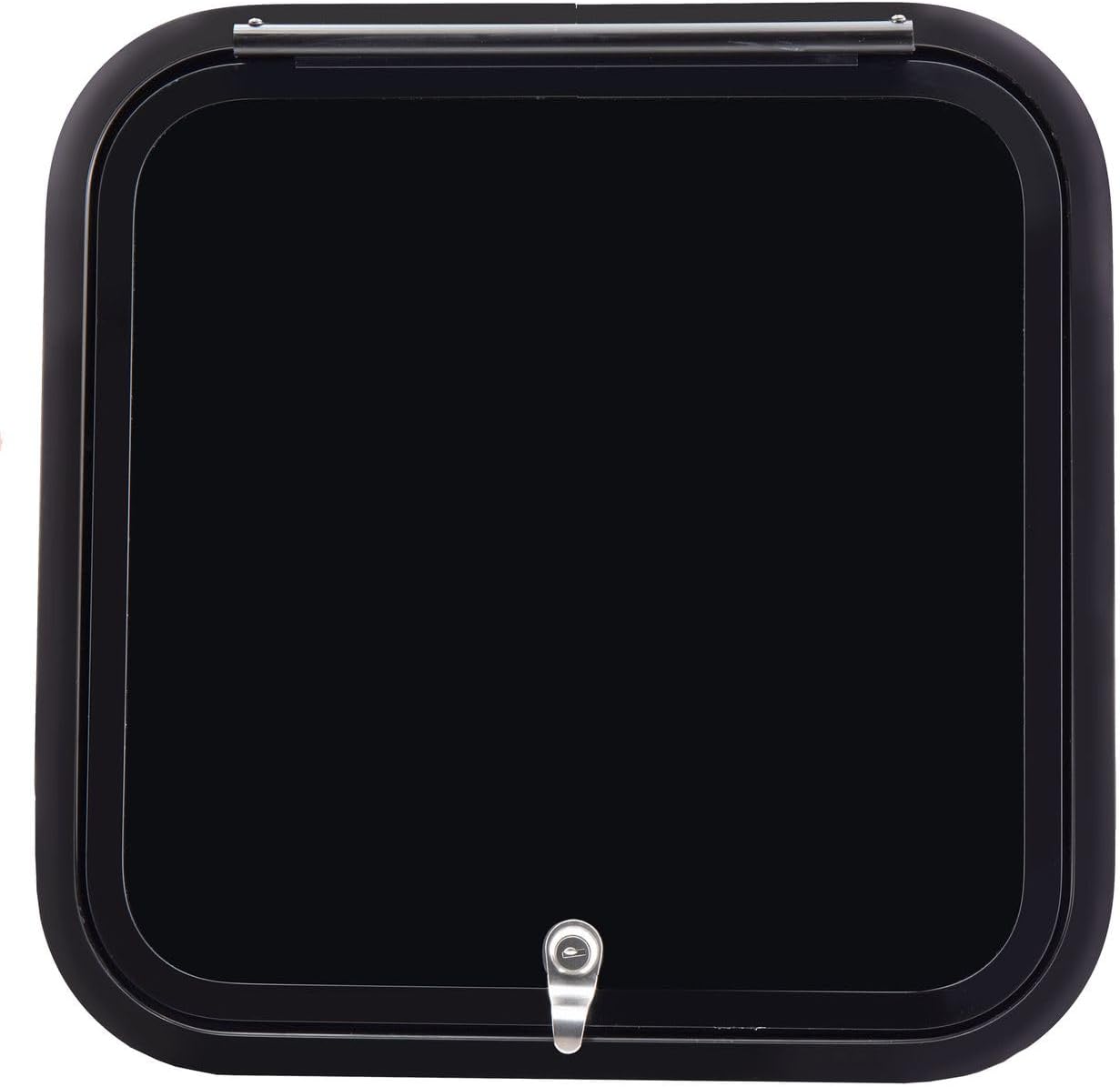 RecPro RV Baggage Door | Rounded Corners | Camper | Compartment Door | Black Fiberglass (24' W x 24' H) | Made in America