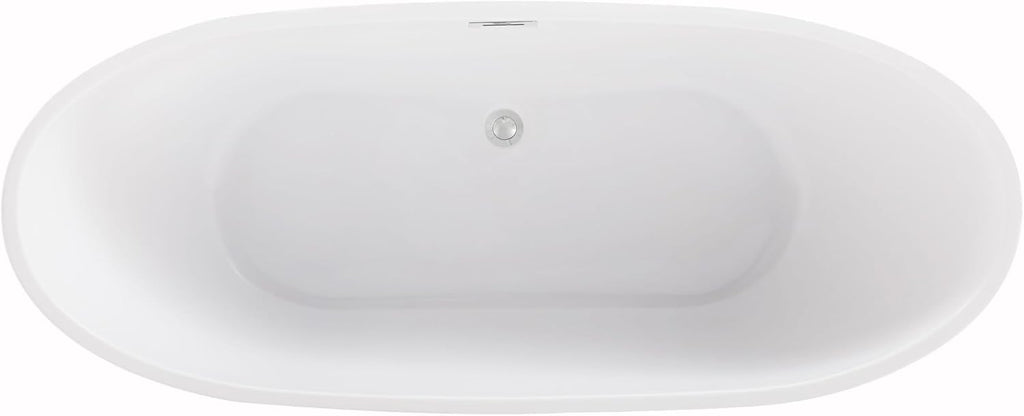 67' Bathtub, Iron and Nylon and Fiberglass, White