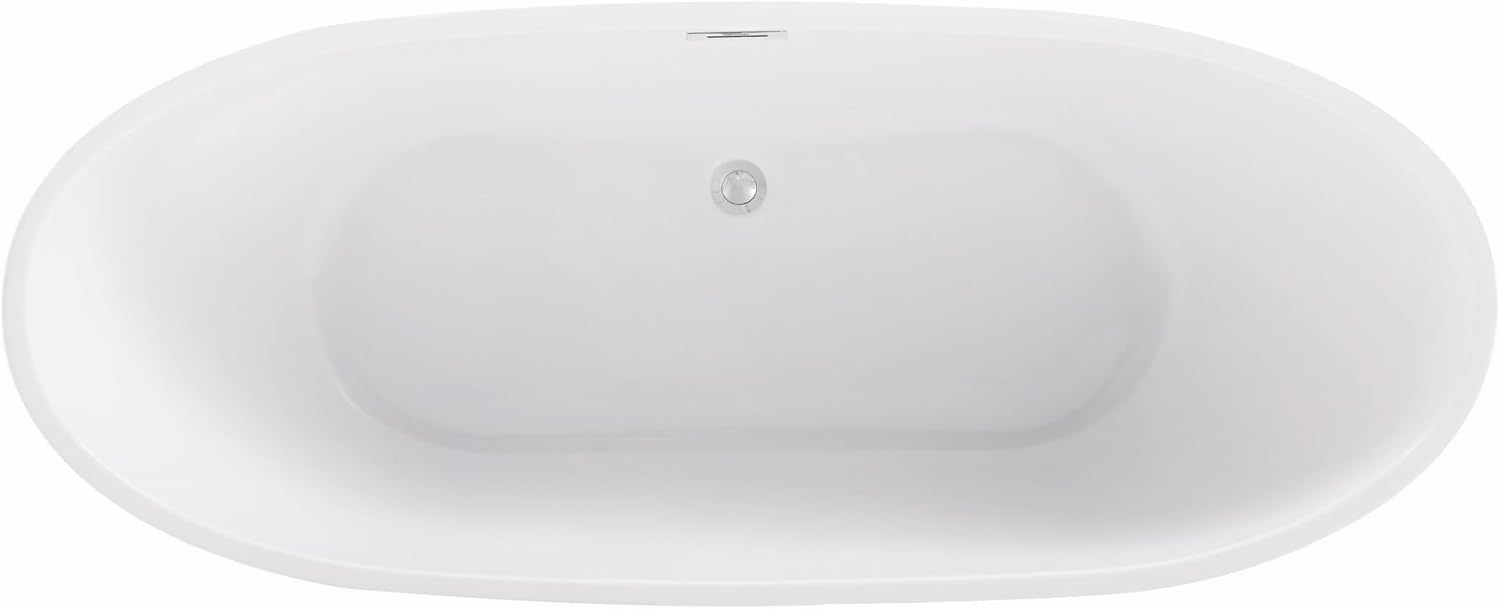 67' Bathtub, Iron and Nylon and Fiberglass, White