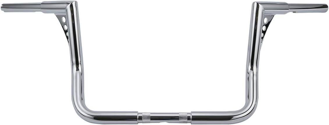TCT-MOTORPARTS 12' Rise Ape Hangers Bars 1-1/4' Handlebars Fit for Harley Touring Electra Street Glide, Ultra Limited and Tri Glide models, Dressers, Baggers